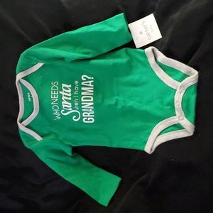 New Carter's 6 months long sleeve onesie Christmas